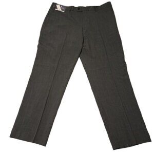 NWT Stafford Travel Classic Fit Texture Trousers Men's Size 38x30 Charcoal Gray